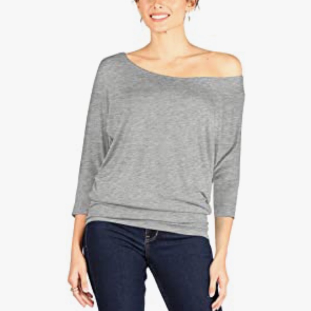 Simlu gray one shoulder shirt. NWT